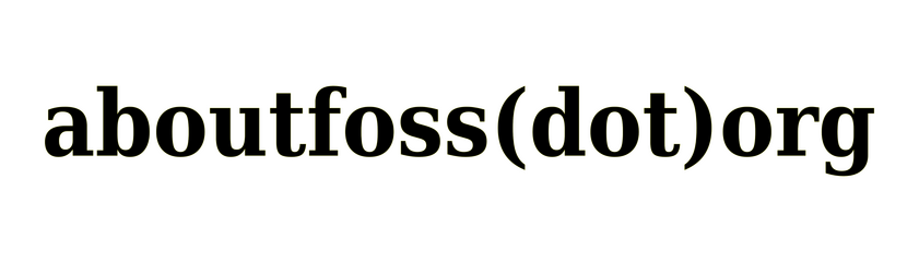 aboutfoss dot org logo https://aboutfoss.org